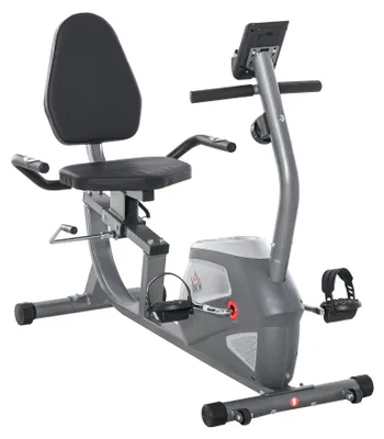 Productafbeelding van HOMCOM Ligfietsergometer met LCD-display, 8 standen magnetisch weerstand, geschikt tot 110 kg