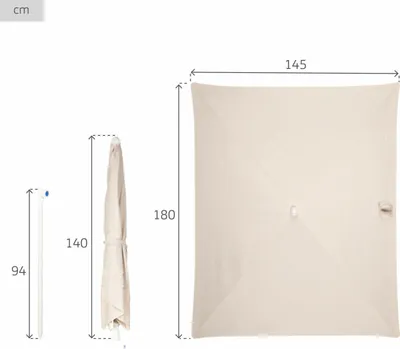 Obrázek produktu pro Solskærm Aktive 180 x 220 x 145 cm tmavě šedá
