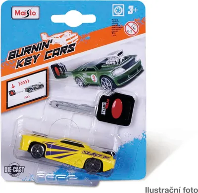 Produktbild von M. Burnin Key Cars 3'', sortiert, Blister