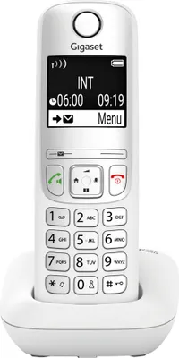 Produktbild von Gigaset AE690, Analoges/DECT-Telefon, Kabelloses Mobilteil, Freisprecheinrichtung, 100 Eintragungen, Anrufer-Identifikation, Weiß