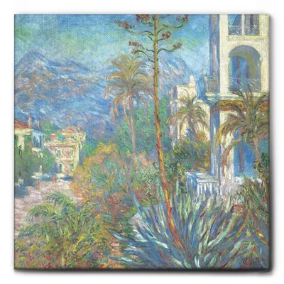 Image de Giallobus - Villa à Bordighera - Claude Monet - 50L x 50l cm - Tableau - Toile à cadre standard