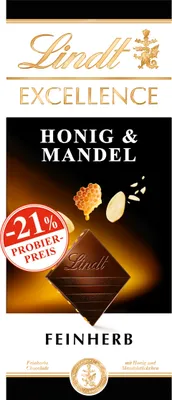 Produktbild von Lindt Excellence Honig & Mandel