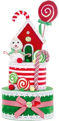 Produktbild von Dekoration MagicHome Weihnachten, Candy Line Torte, 27x57 cm