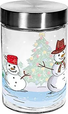 Obrázok produktu pre Dóza Na Cukrové Sklo 1,1L, 11,6X17,5Cm Snehulák