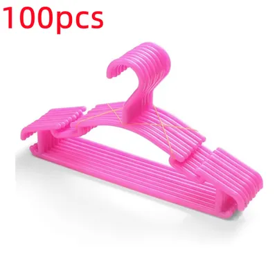4 Kleiderbügel Mit Clips & 8 Verbindungshaken – Zusammenklappbar, Aus Kunststoff, In 4 Farben (Beige, Grün, Rosa, Blau)