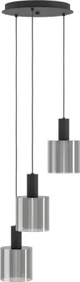 Produktbild von Eglo 98754 GOROSIBA E27 3-fach Hängeleuchte Ø410mm Schwarz-Transparent
