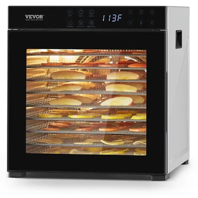 Image de Déshydrateur automatique 10 plateaux acier inoxydable 1kW pour le séchage des fruits