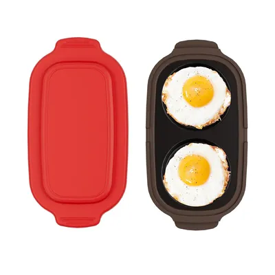 Produktbild von Mikrowellen Eierkocher, Omelett-Maker, Eierpfanne für Mikrowelle,lebensmittelechtes Silikon, Küchenhelfer zum Kochen