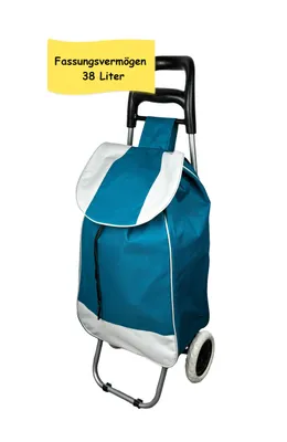 Produktbild von Einkaufstrolley klappbar 38L – leicht & stabil – wetterfest - Türkis