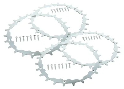 Produktbild von vhbw 4x Spikes kompatibel mit Gardena SILENO city 300, 600, 250 Smart, 400, 500 Smart, 500, 500 Smart+, 250 Mähroboter - Edelstahl, 24 Zähne