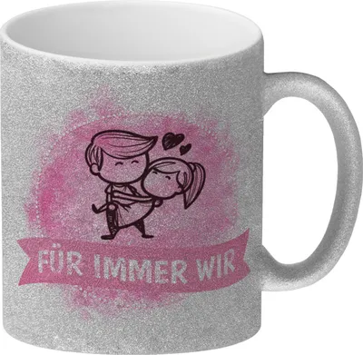 Produktbild von Für immer wir Glitzer-Glitzer-Kaffeebecher