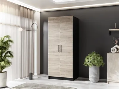 Produktbild von KIER FURNITURE  Drehtürenschrank - Kleiderschrank mit Kleiderstange , 78x205x52,5 cm