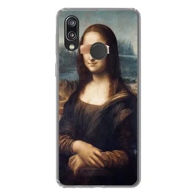 Produktbild von MuchoWow® Handyhülle Schutzhülle Hülle für Huawei P20 Lite (2020) Mona Lisa - Gemälde - Farbe Silikon Softcase Handy Hülle - Kartenhalter