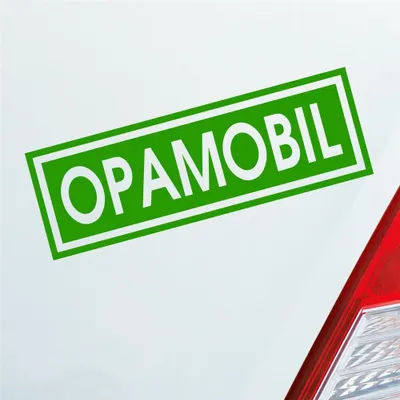 Produktbild von Auto Aufkleber Opamobil Oma Opa Enkel Familie Liebe 15x5 cm Hellgrün Sticker Heckscheibenaufkleber