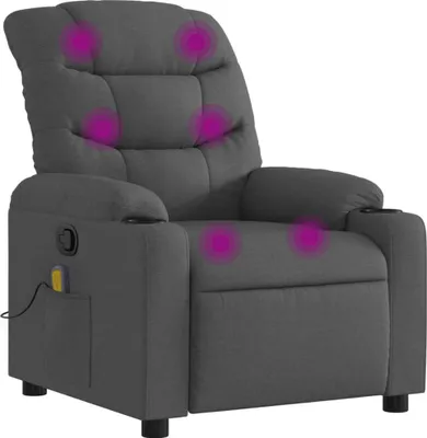 Produktbild von Massage-Relaxsessel, Stoff, Dunkelgrau