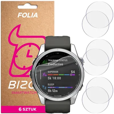 Produktbild von 6x Schutzfolie für den Bildschirm für Garmin Fenix 7S, Bizon Watch HydroFlex