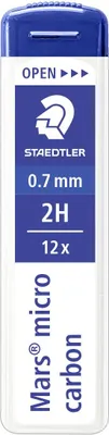 Immagine prodotto di Staedtler® 250 07-2H Piombo fine Mars® micro carbonio 250 - 0,7 mm, 2H, nero, 12 fili