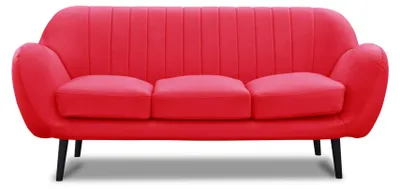 Obrázek produktu pro Třímístný gauč čalounění designová pohovka 3místné pohovky pokoj červené pohovky
