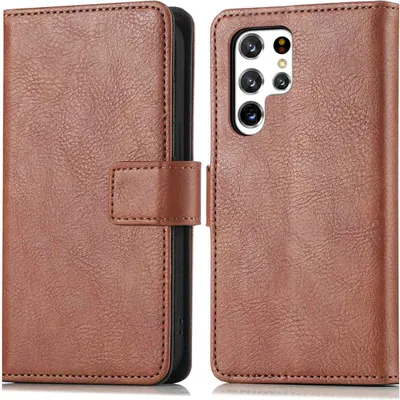 Zdjęcie produktu dla imoshion Luxe Bookcase dla Samsung Galaxy S22 Ultra - brązowy