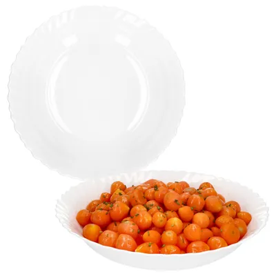 Obrázek produktu pro 2x servírovací mísa Arkona Ø28cm opálové sklo bílá salátová mísa miska na příbory