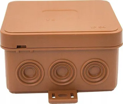 Immagine prodotto di Scatola da incasso per il collegamento a spina marrone 75x75x41 IP54 Viplast 03502