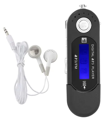 Immagine prodotto di Lettore musicale MP3 USB portatile con schermo LCD, radio FM, scheda di memoria vocale, nero