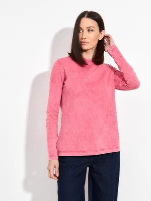 Immagine prodotto di Maglia a maniche lunghe da donna 4XL - Stonewash - 100% cotone - Leggera ed elegante - Look vintage