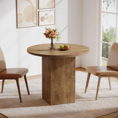 Obrázok produktu pre Okrúhly jedálenský stôl, priemer 80 cm, hnedý, pre 2-4 osoby