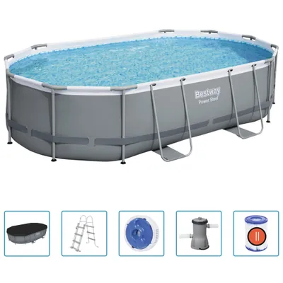 Image de Bestway Power Steel Pool-Set Oval 488x305x107 cm