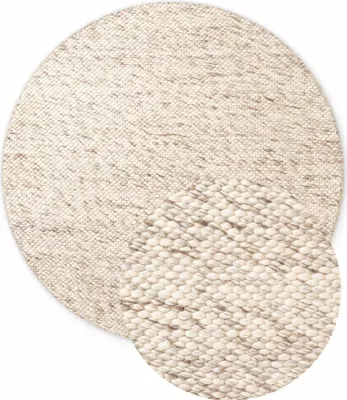 Produktbild von Elle Decoration Lyon Wollteppich Beans Natur Creme Braun
