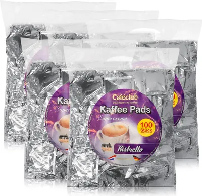 Produktbild von Cafeclub Kaffeepads Ristretto Supercreme Megabeutel 100 Stück (5er Pack)