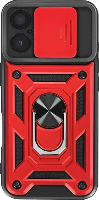 Obrázok produktu pre Mayaxess, puzdro na iPhone 17 s posuvnou ochranou fotoaparátu a magnetickým krúžkom, červené