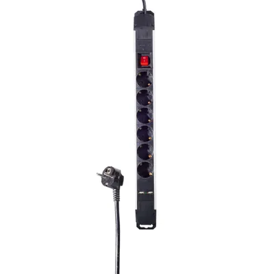 Zdjęcie produktu dla shiverpeaks BS09-20265 Moduł dystrybucji zasilania (PDU) 6 gniazd AC czarny (BS09-20265)