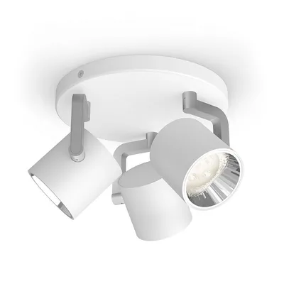 Produktbild von PHILIPS myLiving, 3x Byrl LED SceneSwitch weiß aus Metall, warmweiß neutralweiß dimmbar mit vorhandenem Schalter