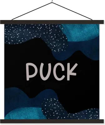 Produktbild von MuchoWow® Textilposter Puck - Pastell - Mädchen 120x120 cm mit schwarzem Rahmen - Aufhängungsset