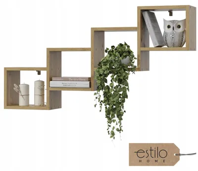Produktbild von Wandregal Eiche Artisan 110cm – Hängeregal aus MDF 18 mm – Bücherregal für Wohnzimmer, Schlafzimmer, Küche