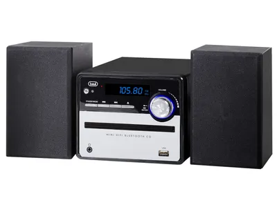 Produktbild von Trevi HCX 10F6 Mini-HiFi-Anlage 20 W, CD/MP3, USB, Bluetooth, DAB+/FM, AUX-IN, Schwarz/Silber