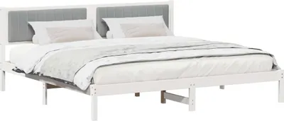 Obrázok produktu pre Rám postele Svetlosivá 200 x 200 cm Masívne borovicové drevo