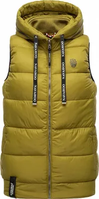 Produktbild von Navahoo Damen Weste Frühling Steppweste Kapuze Übergangsjacke Bodywarmer KASSIDY Moss Green Gr. 38 - M