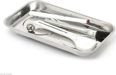 Produktbild von DAYTOOLS Magnetschale MS-240140M | 240x140x33 mm | stabile Metall-Schale mit 2 gummiummantelten Magneten | Ideal für Schrauben, Muttern, Kleinteile & Fahrzeugreparatur