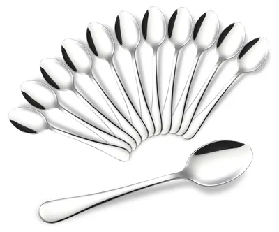 12er Set Edelstahl Theelöffel, 10 cm, spülmaschinengeeignet