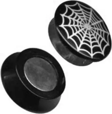 Produktbild von Fake Magnet Plug Piercing Spinnennetz