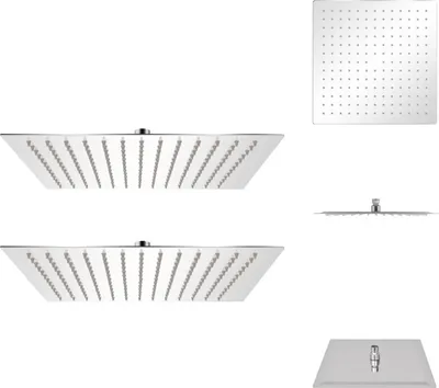 Immagine prodotto di vidaXL Soffioni doccia a pioggia 2 pz. Acciaio inox 30 x 30 cm - Soffioni doccia