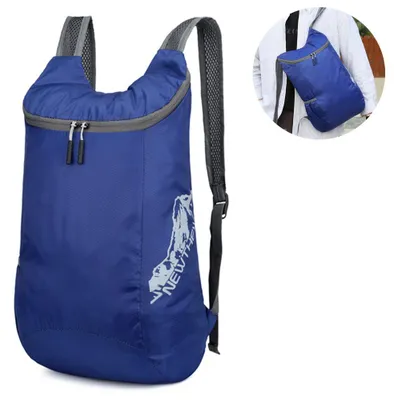 Produktbild von Stück ultraleichter, faltbarer, wasserabweisender Rucksack für Reisen, Camping, Outdoor-Aktivitäten, Wandern, Tagesrucksack, Dunkelblau