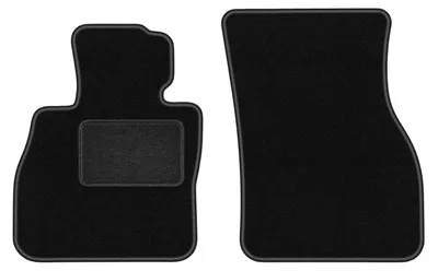 Produktbild von Velours-Fußmatten Vorne passend für Mini Clubman F-54 (Schrägheck, Bj. 2015-) –  schwarz, passgenau, mit Befestigungen set 2 Stk. - STANDARD