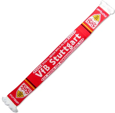 Produktbild von VfB Stuttgart Fan Schal Stadion rot offizieller Lizenzartikel aus 100 % Polyacryl recycelt
