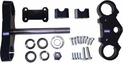 Produktbild von HMParts UP Side Down Alu Gabelbrücken Set Typ 7 schwarz 180mm Dirt Bike Pit Bike
