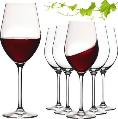 Produktbild von IMPERIAL Rotweingläser 300ml Set 6-Teilig "Sydney" Bordeauxgläser aus Crystalline Glas Weinglas Spülmaschinenfest