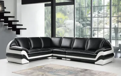 Immagine prodotto di Divano in pelle divano Zona giorno Design a L Divano moderno Set classico ad angolo
