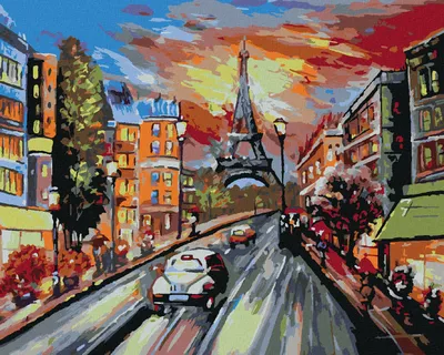 Immagine prodotto di Zuty - Dipingere con i numeri - PARIGI COLORATA, 40x50 cm, tela tesa su telaio